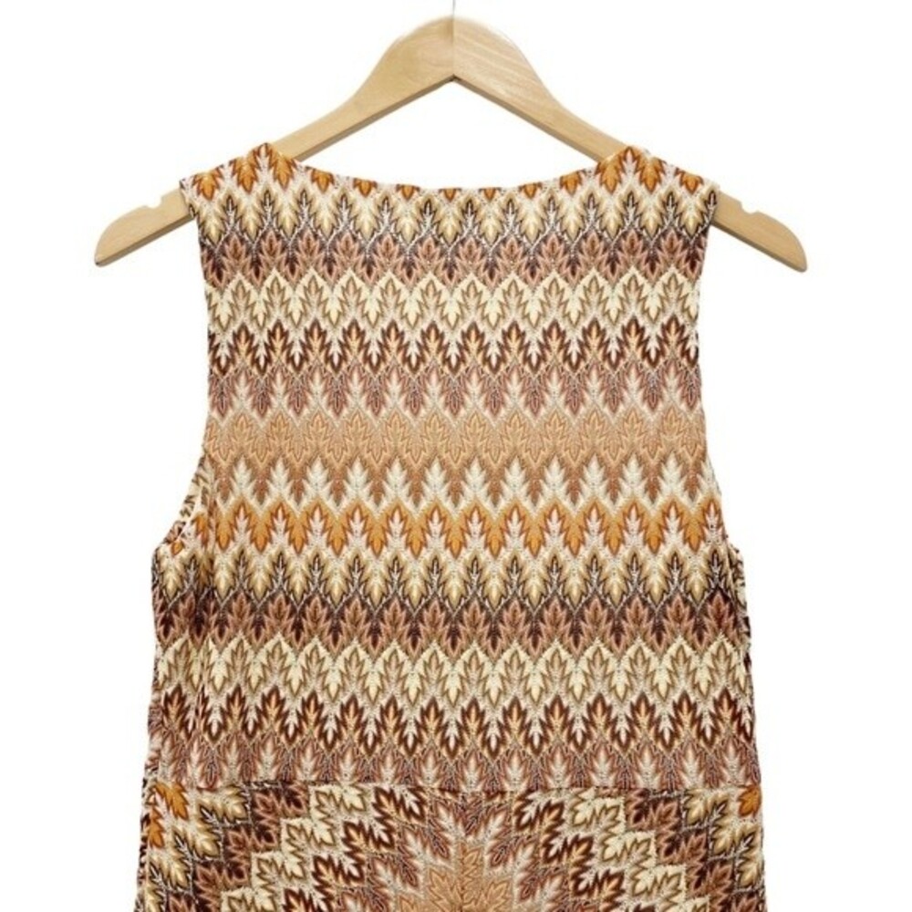 NWT Banana Republic Dress Neutral Autumn Geometric Stripe Knit Size Large VTG - Picture 6 of 13